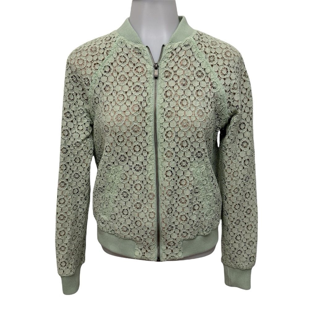 Victoria Beckham Mint Green Bomber Jacket Size XS